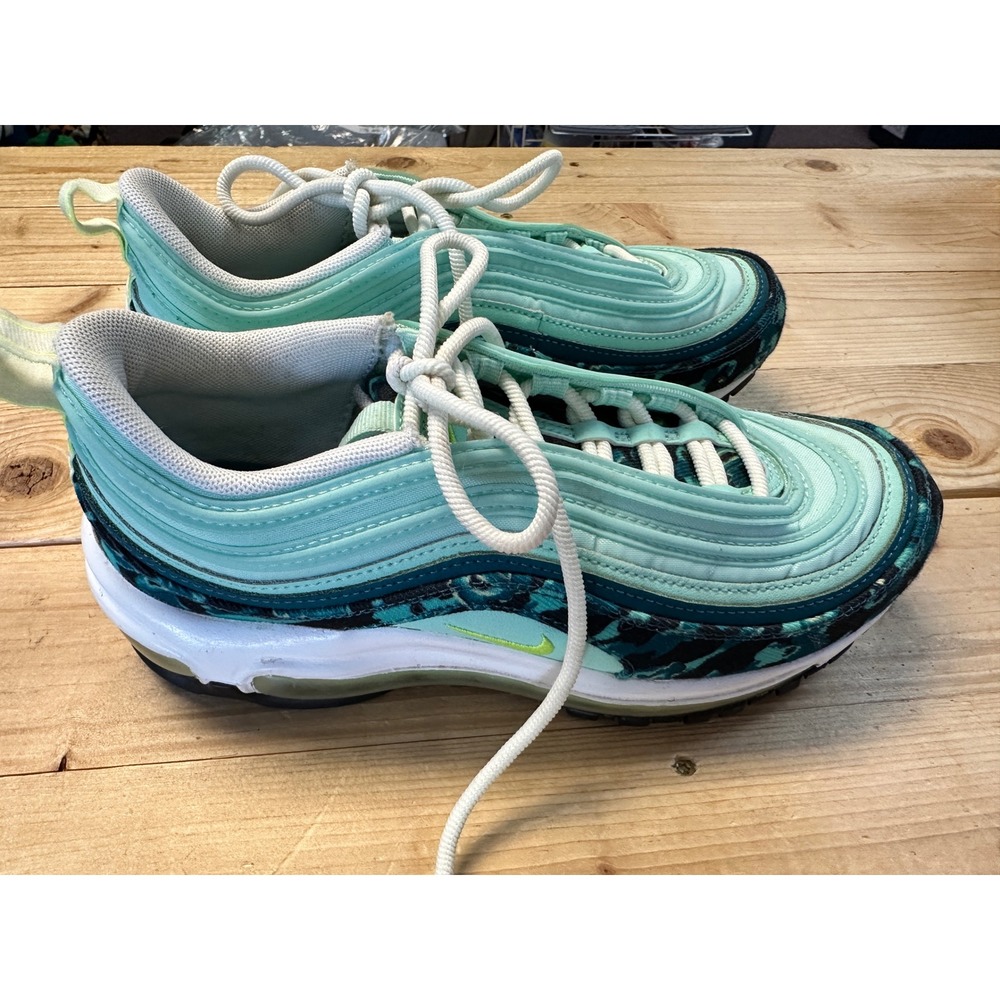 Nike Air Max‎ 97 Teal Nebula Green Running Shoes Women's Size 7.5 Sneakers